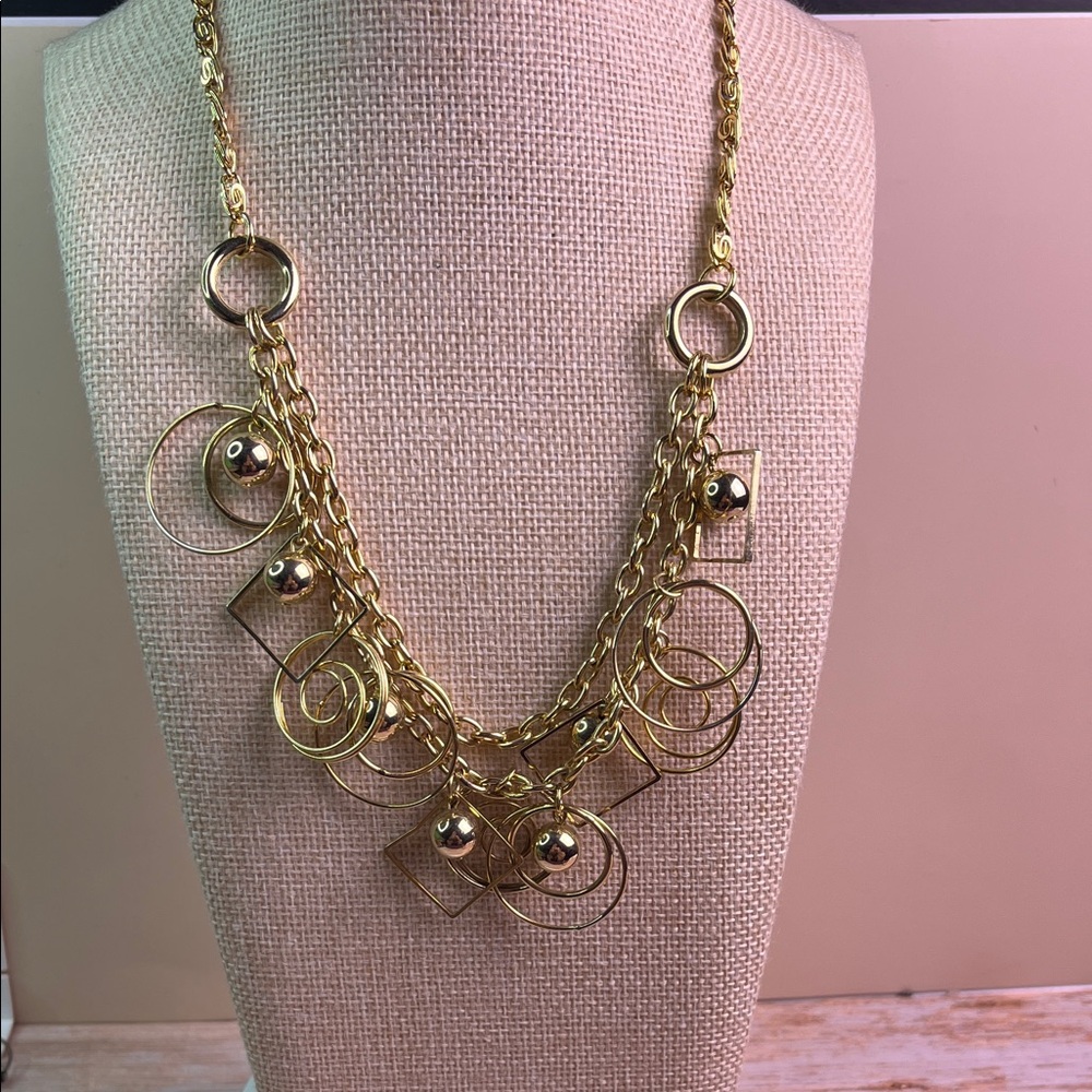 Elegant Gold Multi-Layer Necklace